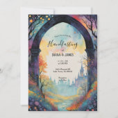 レインボーフォレストキャッスルアーチハンドスト異教のング 招待状 (正面)