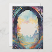 レインボーフォレストキャッスルアーチハンドスト異教のング 招待状 (裏面)