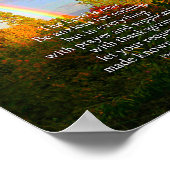 レインボーフォレストクリスチャン聖なる書物、 経典聖句 ポスター (角)