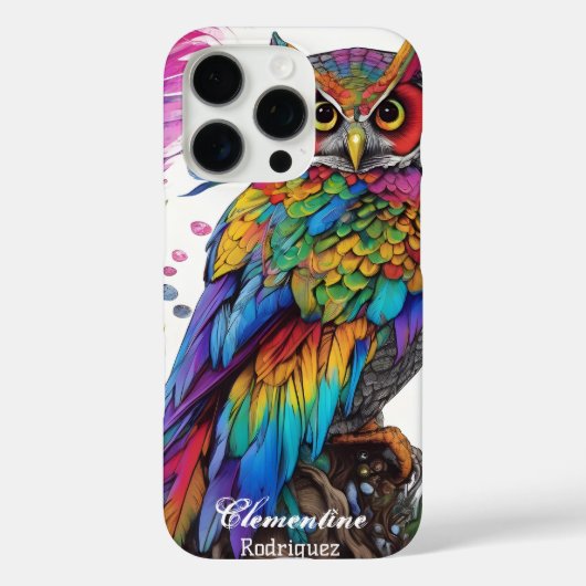 レインボーフクロウ中羽 Case-Mate iPhoneケース (裏面)