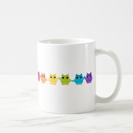レインボーフクロウ コーヒーマグカップ (右)