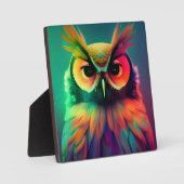 レインボーフクロウ フォトプラーク (正面)