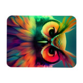 レインボーフクロウ マグネット (横)