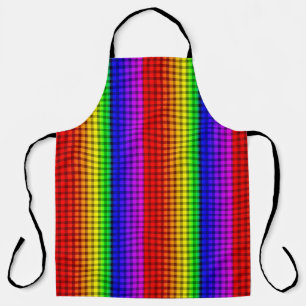 レインボーフラグカラーゲイプレイドデザインGLBTQ エプロン