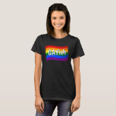 レインボーフラグガイッシュ愛は愛LGBTQプライド Tシャツ (正面フル)
