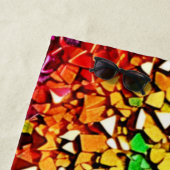 レインボーフラグメントモザイク ビーチタオル (インサイチュ)