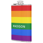 レインボーフラグ名前をカスタムするフラスコ フラスク (左)