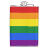 レインボーフラグ名前をカスタムするフラスコ フラスク (裏面)