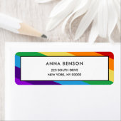 レインボーフラグ差出人住所ラベル ラベル (インサイチュ)