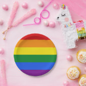 レインボーフラグ紙プレート ペーパープレート (パーティー)