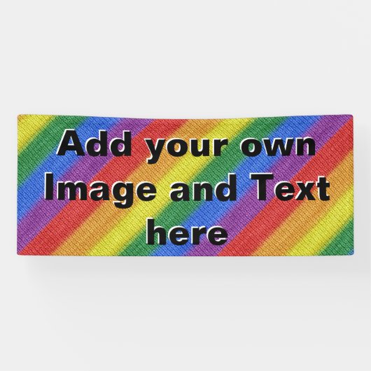 レインボーフラグ編み物ストライプのシームレスパターン 横断幕 (横)