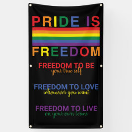 レインボーフラグLGBTQプライドはフリーダム·ゲイ·ライツ 横断幕