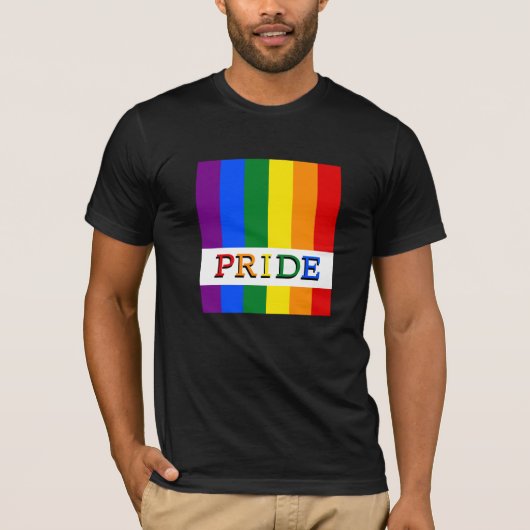 レインボーフラグTシャツ&LGBT,プライドファッション Tシャツ (正面)
