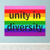 レインボーフラッグオリジナル8ストライプLGBTゲイプライド キャンバスプリント (インサイチュ (ウッドフロア))