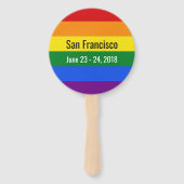 レインボーフラッグカスタム文字ファンセット ハンドファン (裏面)