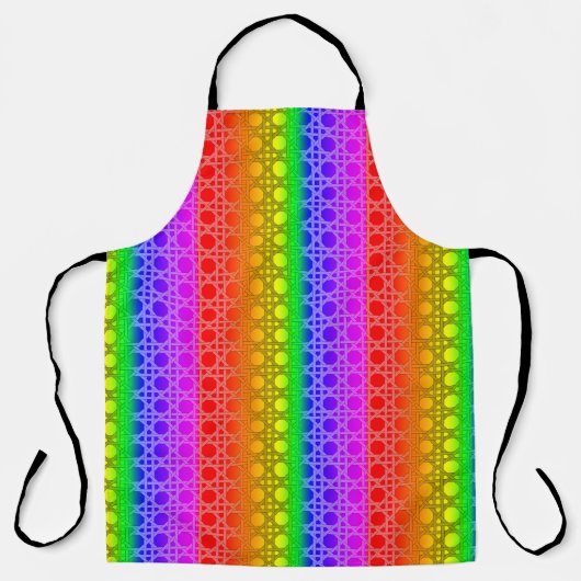 レインボーフラッグカラーファンキーゲイデザインGLBTQ エプロン (正面)