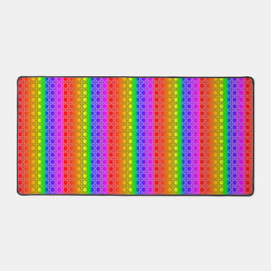 レインボーフラッグカラーファンキーゲイデザインGLBTQ デスクマット