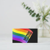 レインボーフラッグゲイプライドお祝い招待状カード エンクロージャーカード (スタンド正面)
