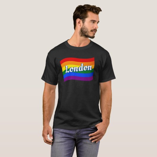 レインボーフラッグゲイプライドLGBT LGBTQ Tシャツ (正面フル)