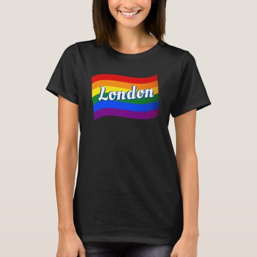 レインボーフラッグゲイプライドLGBT LGBTQ Tシャツ (正面)