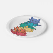 レインボーフラッグゲイプライドLgbtqアクソロトル紙プレート ペーパープレート (アングル)