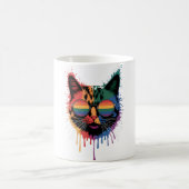 レインボーフラッグゲイプライドLgbtq水彩猫 コーヒーマグカップ (中央)