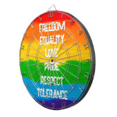 レインボーフラッグゲイレズビアンLGBT ダーツボード (正面右)