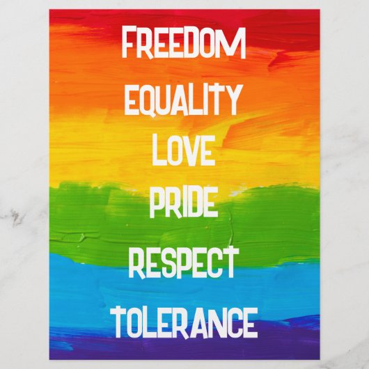 レインボーフラッグゲイレズビアンLGBT チラシ (正面)