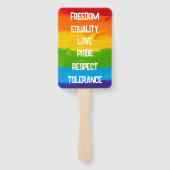 レインボーフラッグゲイレズビアンLGBT ハンドファン (裏面)