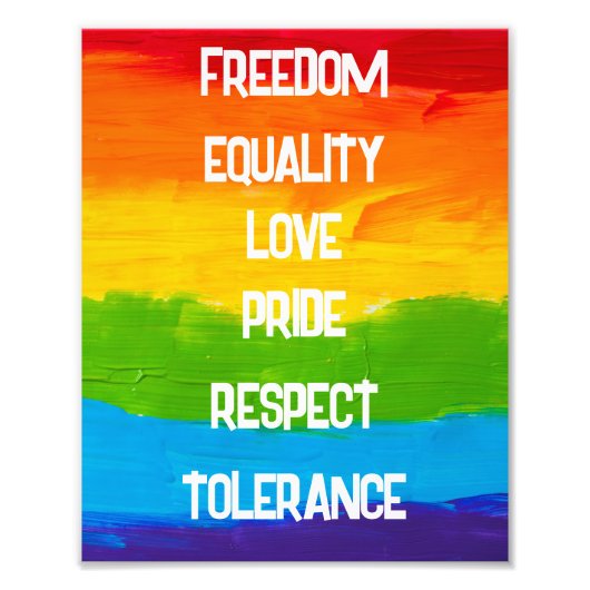 レインボーフラッグゲイレズビアンLGBT フォトプリント            (正面)