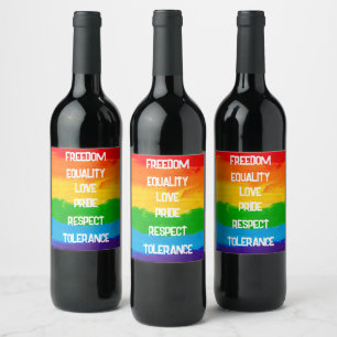 レインボーフラッグゲイレズビアンLGBT ワインラベル