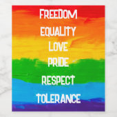 レインボーフラッグゲイレズビアンLGBT ワインラベル (シングルラベル)