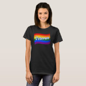 レインボーフラッグゲイ退役軍人ゲイ軍隊LGBT LGBTQ Tシャツ (正面フル)