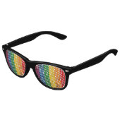 レインボーフラッグスクエアキャンバス キッズサングラス (アングル)