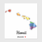 レインボーフラッグハワイHI州概要 シール (シート)