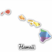 レインボーフラッグハワイHI州概要 シール (正面)
