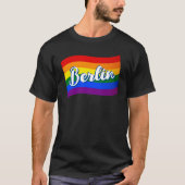 レインボーフラッグベルリンドイツゲイプライドLGBT LGBTQ Tシャツ (正面)