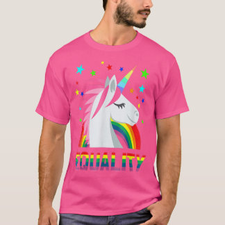 レインボーフラッグユニコーンスターズLGBTゲイ  Tシャツ