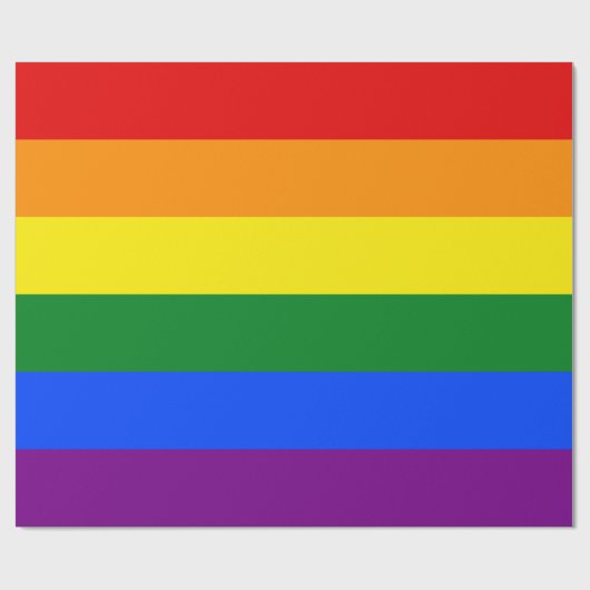 レインボーフラッグラッピング紙-ビッグストライプ ラッピングペーパー (フラット)