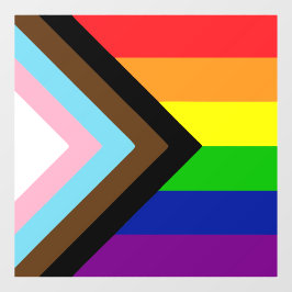 レインボーフラッグ ウィンドウステッカー(LGBTQ+インクルーシブ) ウィンドウサイン