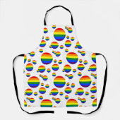 レインボーフラッグ&プライドLGBT料理シェフキッチン エプロン (正面)