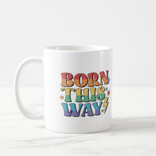 レインボーフラッグ BORN THIS WAY レトロ風 '80 コーヒーマグカップ