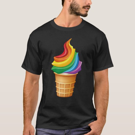 レインボーフラッグ LGBT ゲイ レズビアン トランスジェンダー ダイヴ Tシャツ (正面)