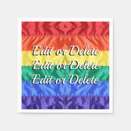 レインボーフラッグLGBT LGBTQ+の愛は愛の文字カスタムである スタンダードカクテルナプキン