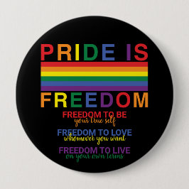 レインボーフラッグLGBTQプライドはフリーダムゲイの権利 缶バッジ