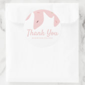 レインボーフラッシュアイスクリームケーキつや消しピンク ラウンドシール (バッグ)