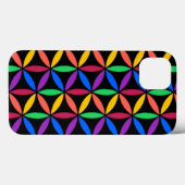 レインボーフラワーオブライフパターンケースメイトiPhone Ca Case-Mate iPhoneケース (裏面 (横))