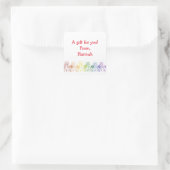 レインボーフラワーカスタムズ誕生日ギフトシール スクエアシール (バッグ)