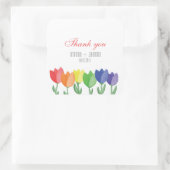 レインボーフラワーゲイレズビアンサンキュー スクエアシール (バッグ)