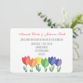 レインボーフラワーゲイレズ結婚ビアンズカード 招待状 (スタンド正面)